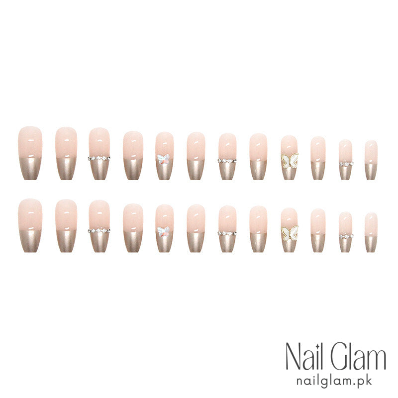 Delicate Butterfly (24Pcs) - Nail Kit Included