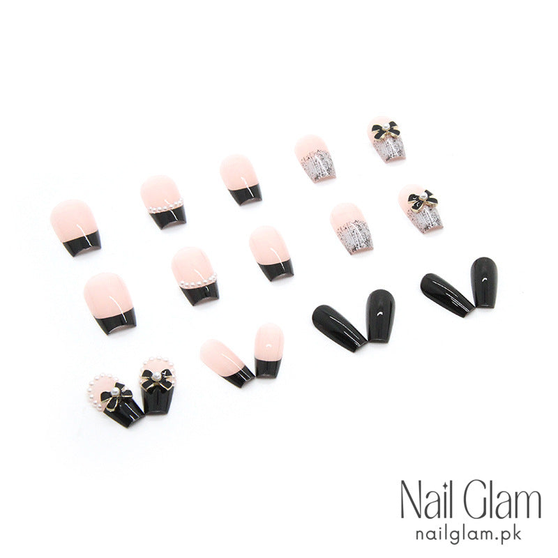 Elegant Contrasts (24Pcs) - Nail Kit Included