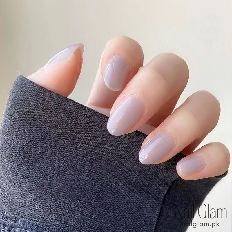 Cream Mist Purple (24Pcs) - Nail Kit Included