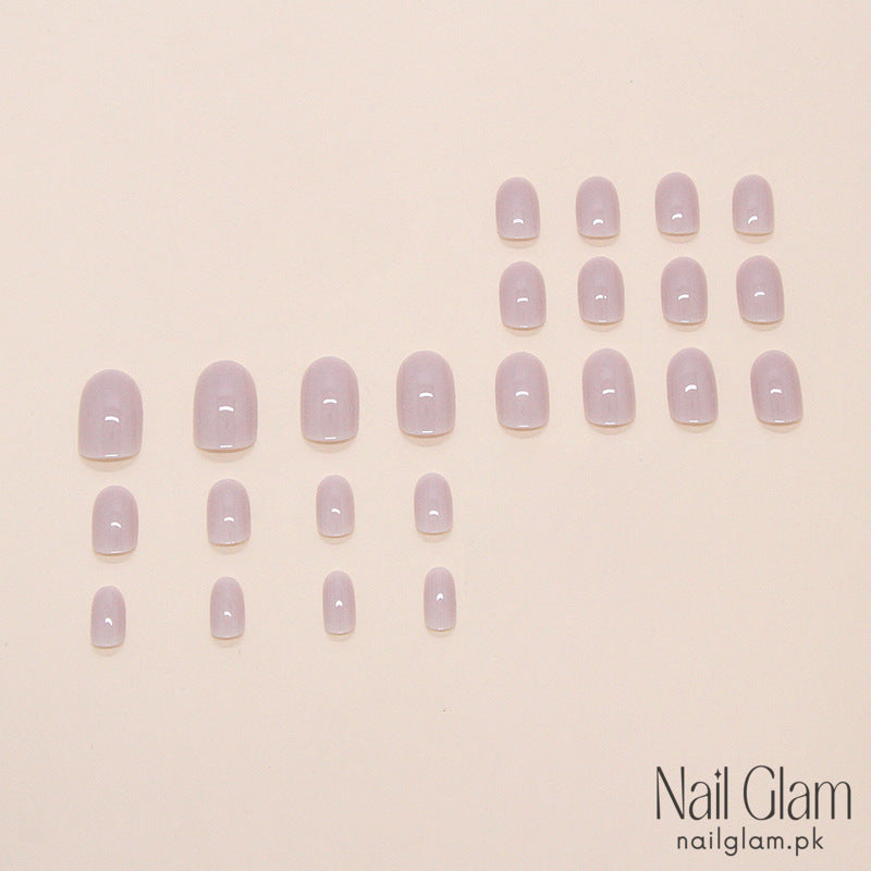 Cream Mist Purple (24Pcs) - Nail Kit Included