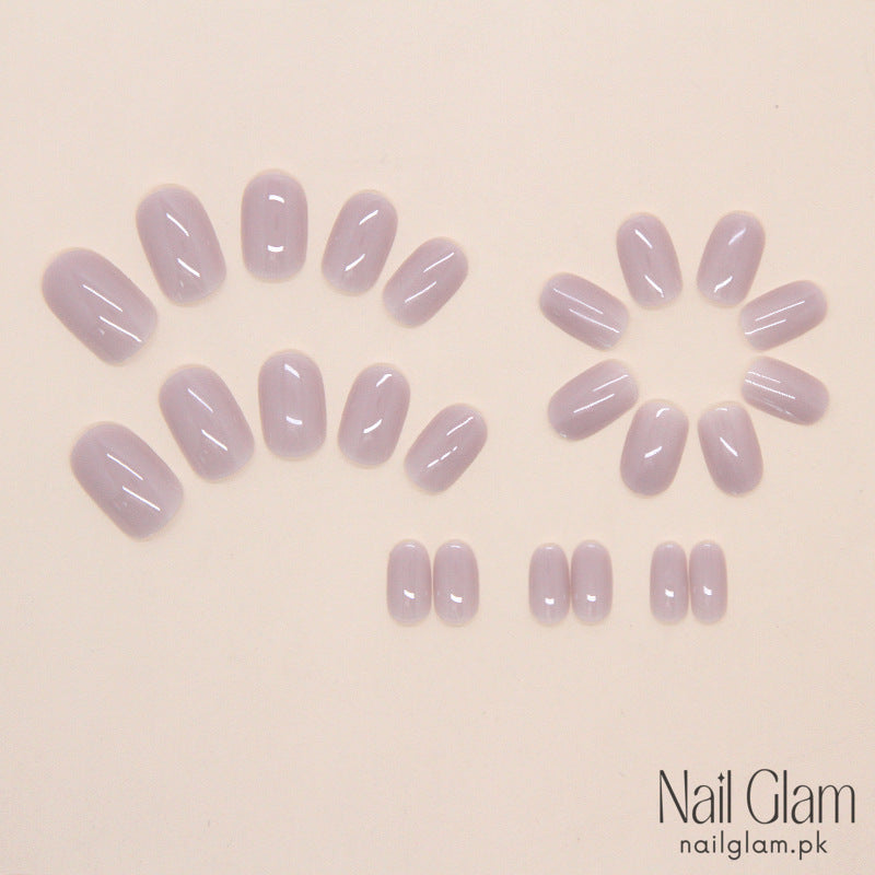 Cream Mist Purple (24Pcs) - Nail Kit Included