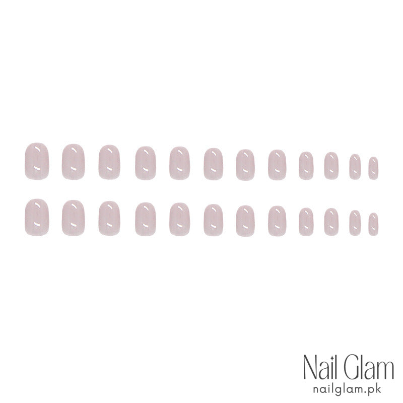 Cream Mist Purple (24Pcs) - Nail Kit Included