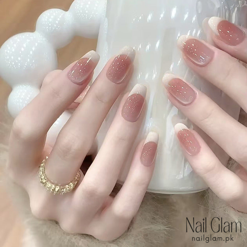 Blush to Nude Gradient (24 Pcs) - Nail Kit Included