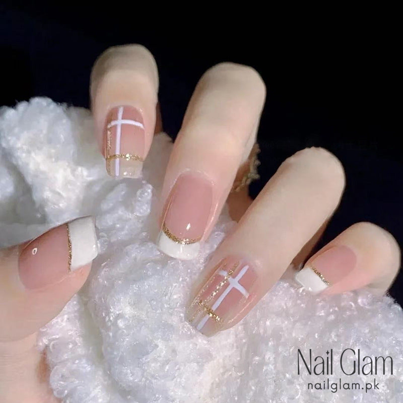 Quicksand French (24Pcs) - Nail Kit Included