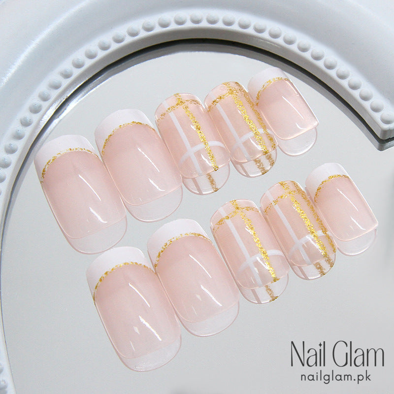Quicksand French (24Pcs) - Nail Kit Included