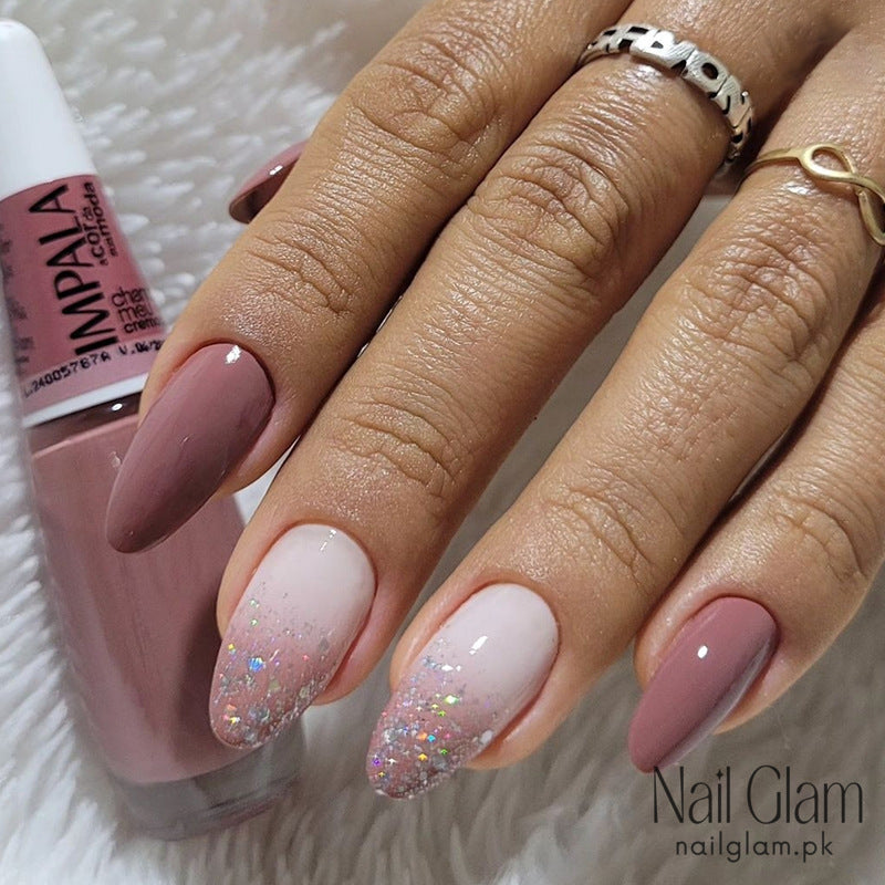 Grape Hues Press-On Nails (24Pcs) - Nail Kit Included