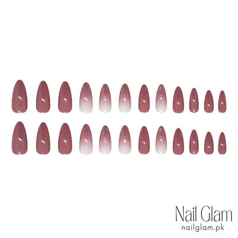 Grape Hues Press-On Nails (24Pcs) - Nail Kit Included