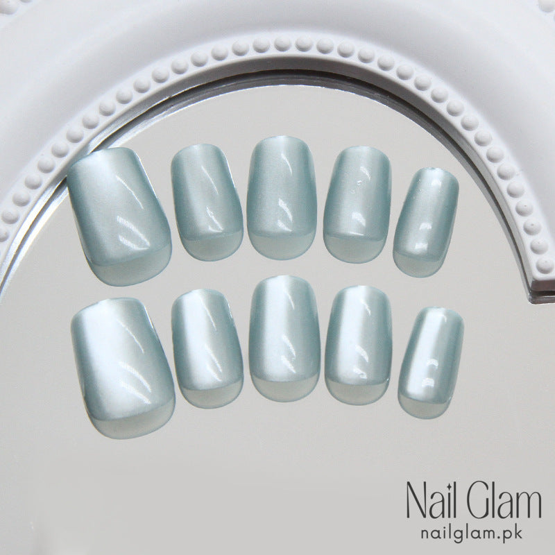 Emerald Green Cat's Eye (24Pcs) - Nail Kit Included