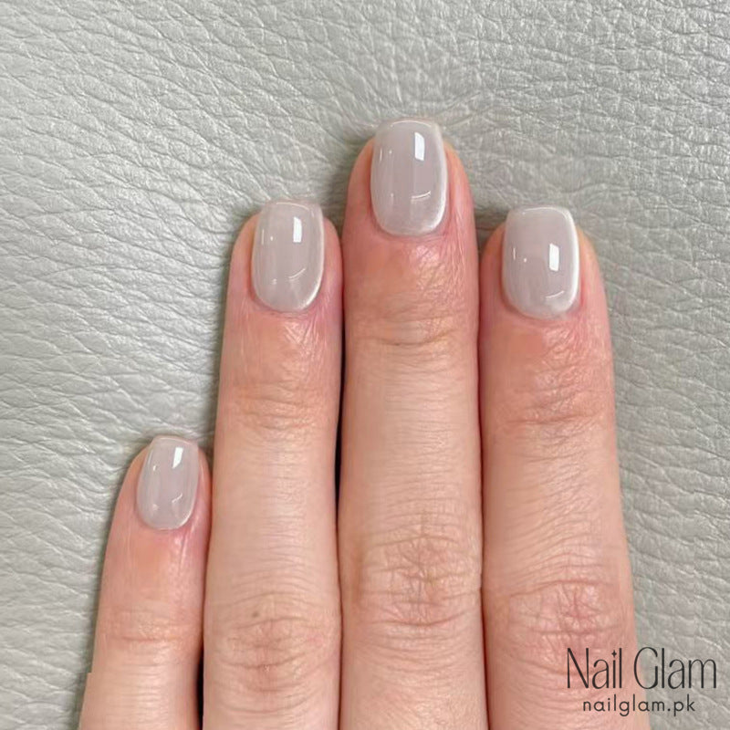 Misty White Cat's Eye (24Pcs) - Nail Kit Included