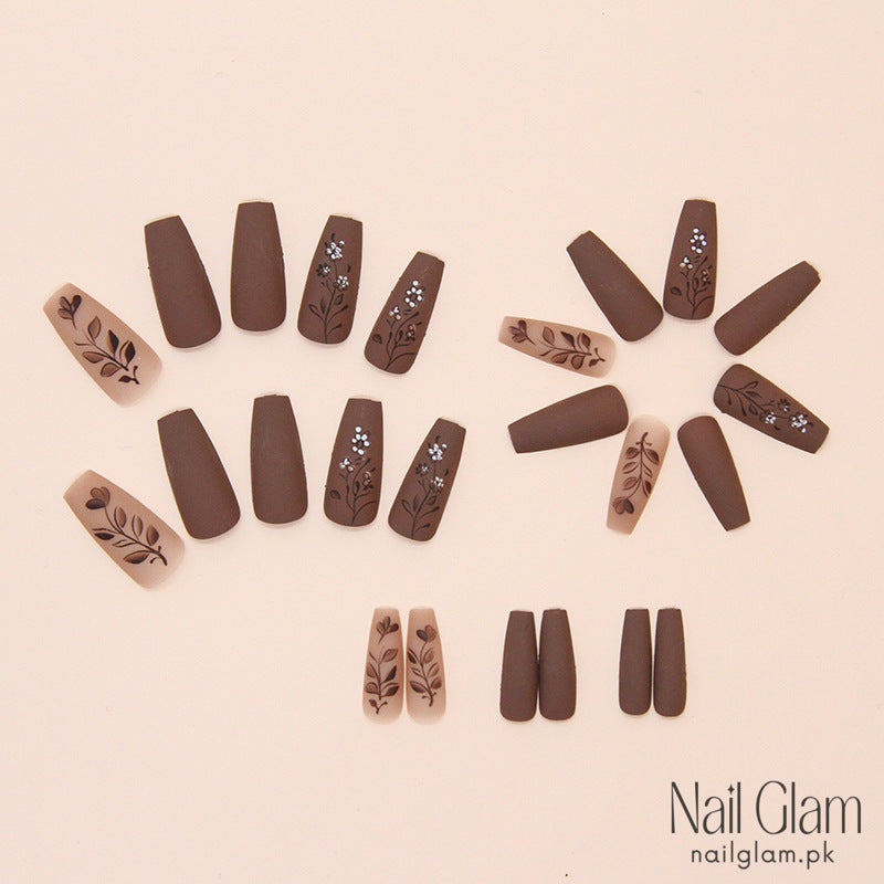 Autumnal Charm Press-On Nails (24Pcs) - Nail Kit Included