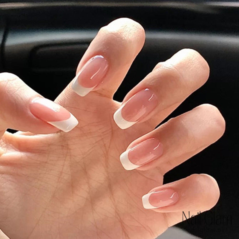 Natural Pink Base Press-On Nails (24Pcs) - Nail Kit Included