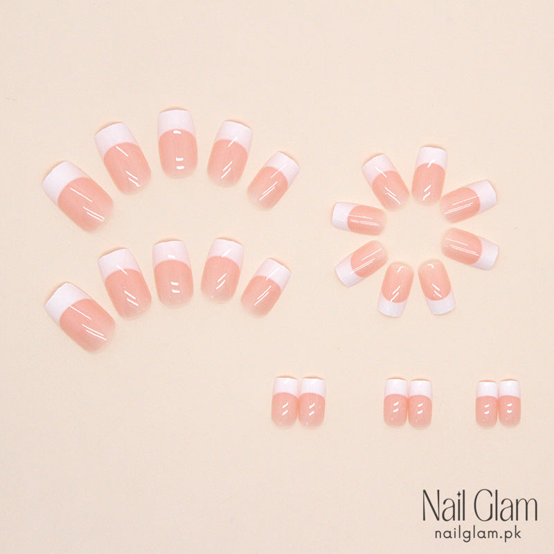 Natural Pink Base Press-On Nails (24Pcs) - Nail Kit Included