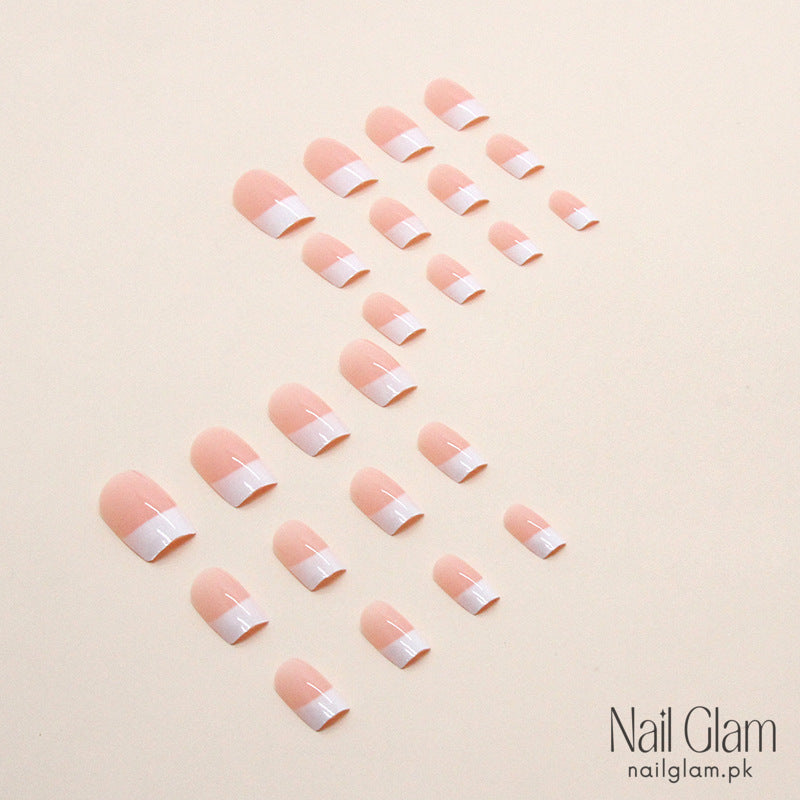 Natural Pink Base Press-On Nails (24Pcs) - Nail Kit Included