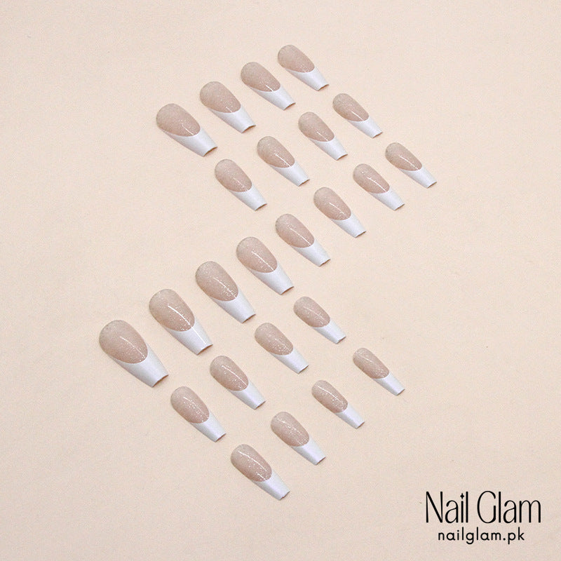 Nude Sparkle (24Pcs) - Nail Kit Included