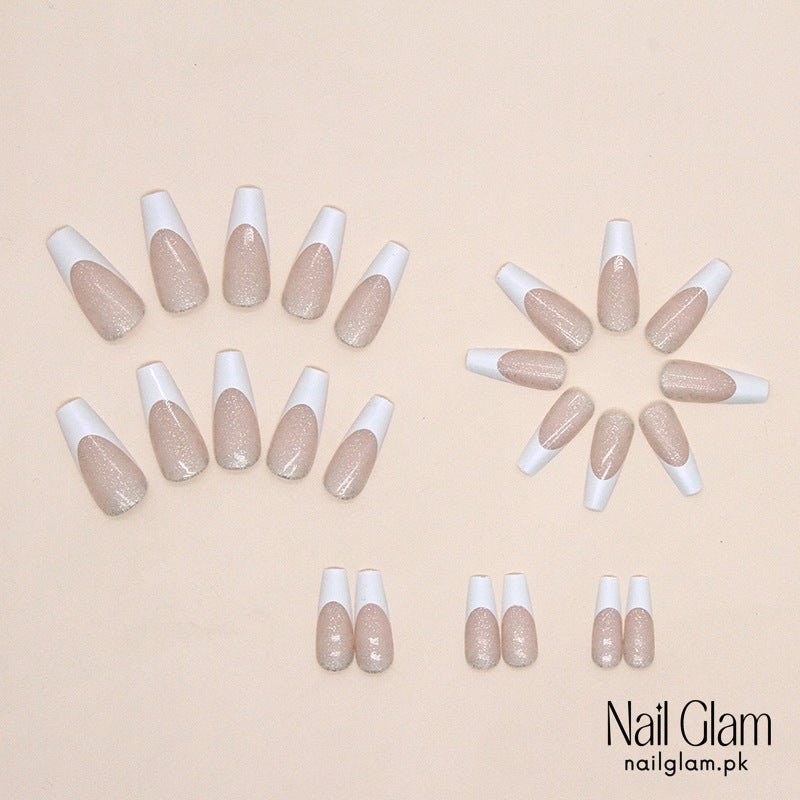 Nude Sparkle (24Pcs) - Nail Kit Included