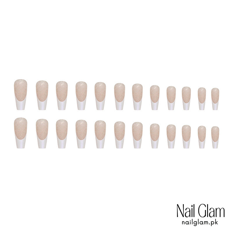 Nude Sparkle (24Pcs) - Nail Kit Included