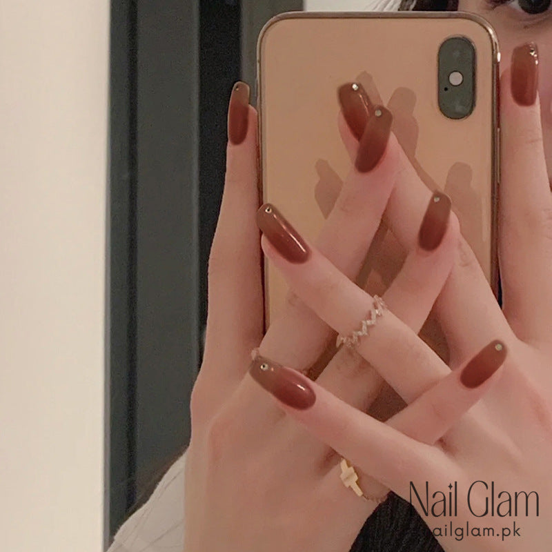 Cocoa Chic Press-On Nails (24Pcs) - Nail Kit Included