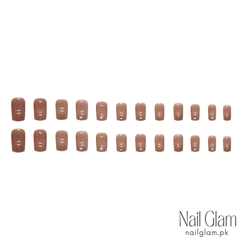 Cocoa Chic Press-On Nails (24Pcs) - Nail Kit Included