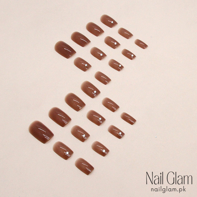 Cocoa Chic Press-On Nails (24Pcs) - Nail Kit Included