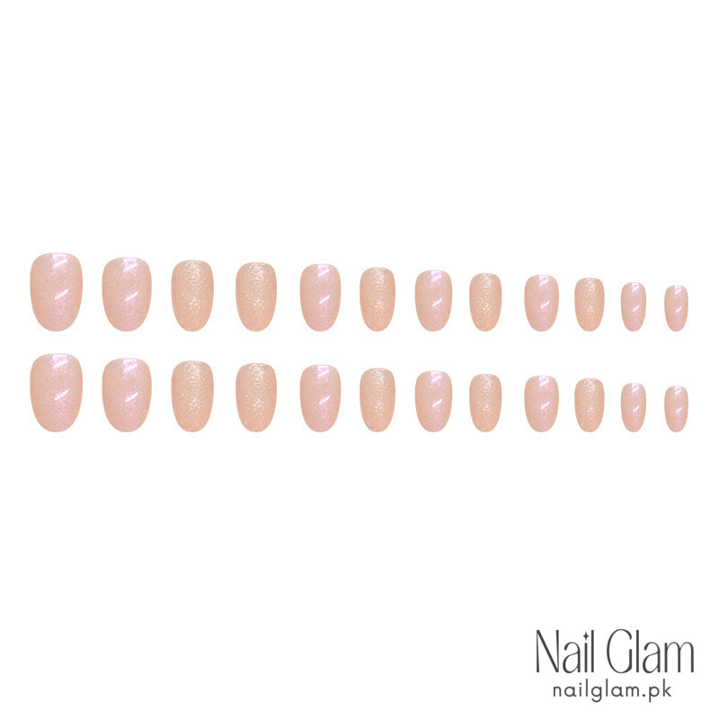 Gentle Glitter Oval (24Pcs) - Nail Kit Included