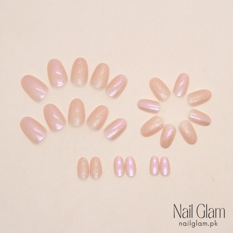 Gentle Glitter Oval (24Pcs) - Nail Kit Included