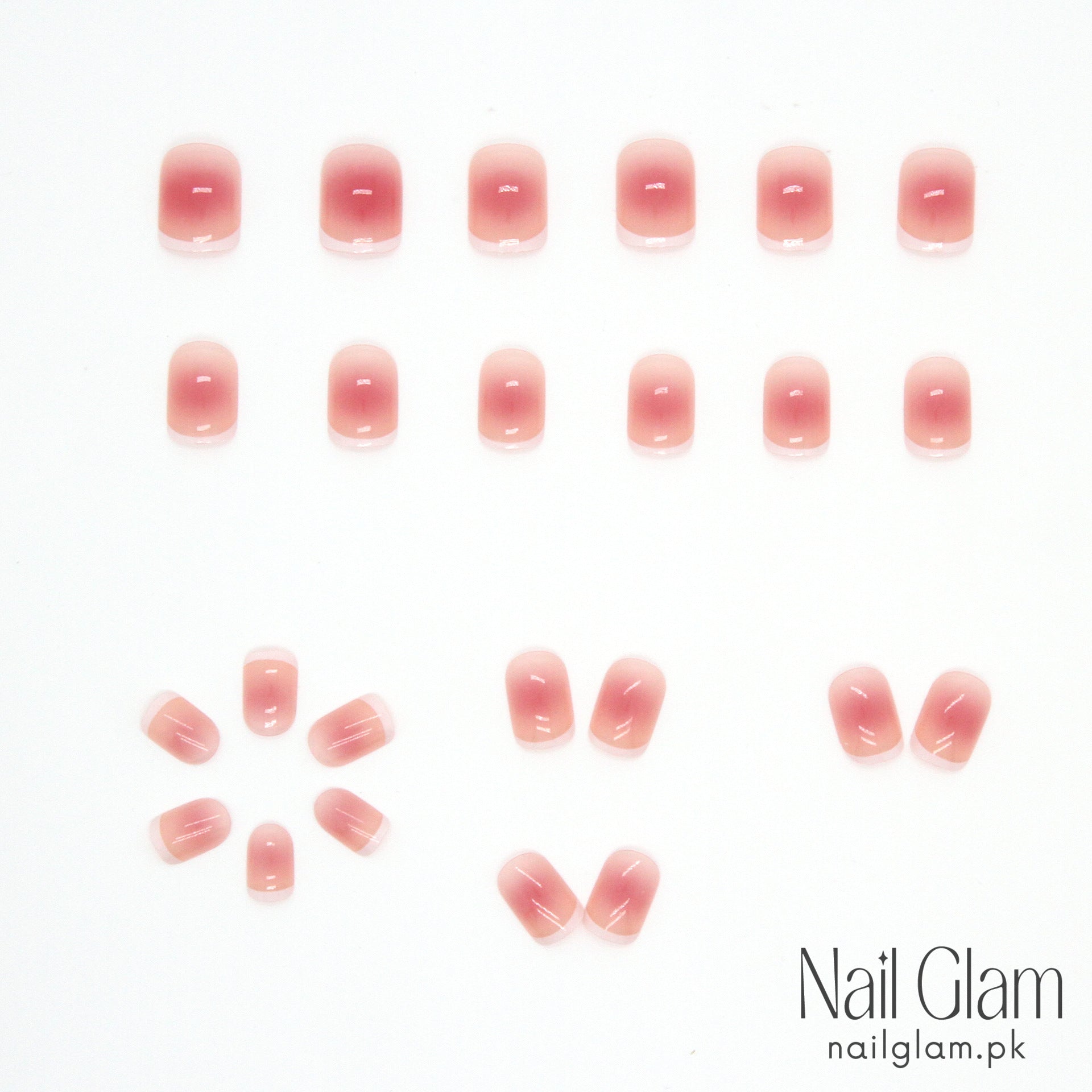 Subtle Blush Gradient (24Pcs) - Nail Kit Included