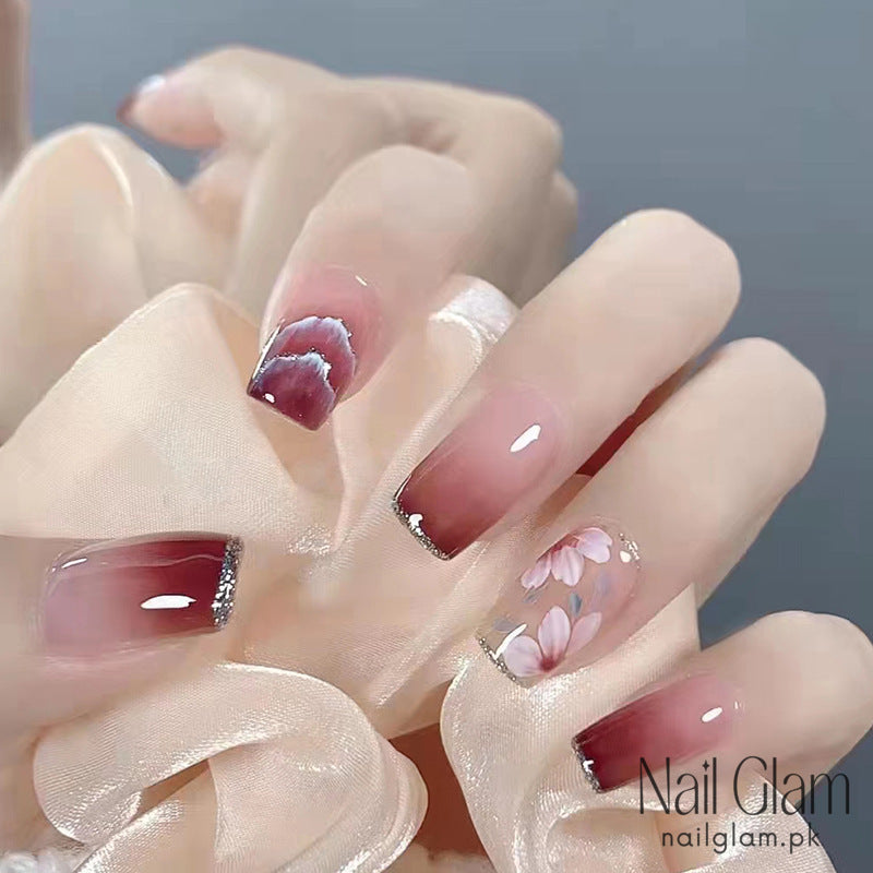 Blooming Elegance (24Pcs) - Nail Kit Included