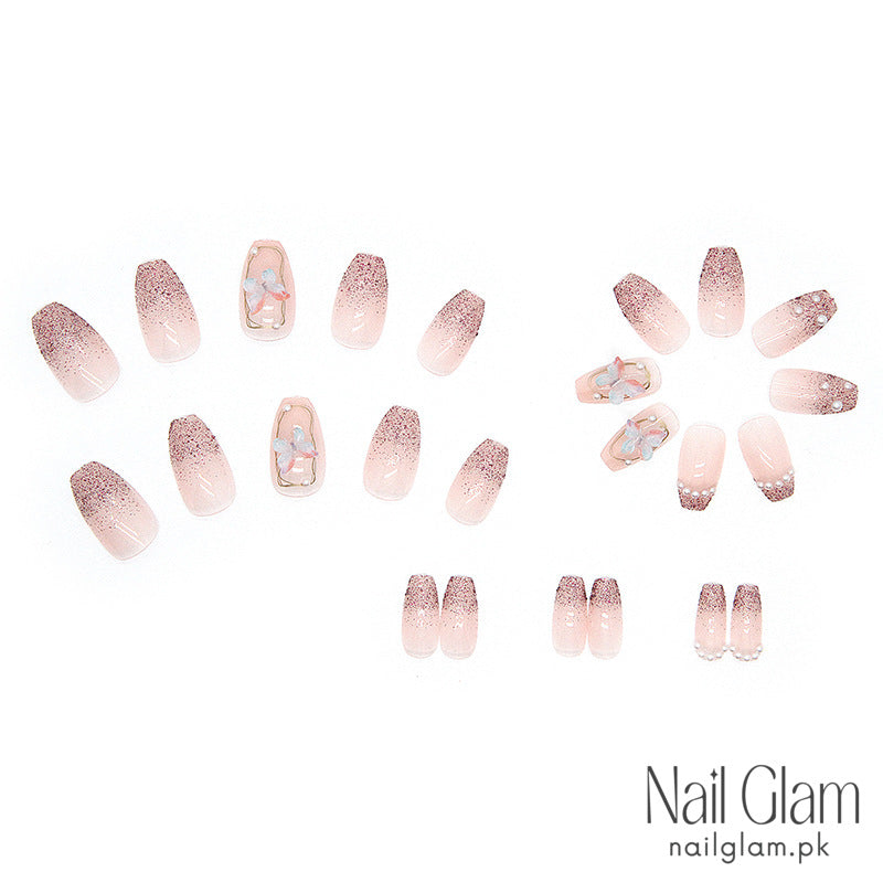 Whimsical Butterfly (24Pcs) - Nail Kit Included