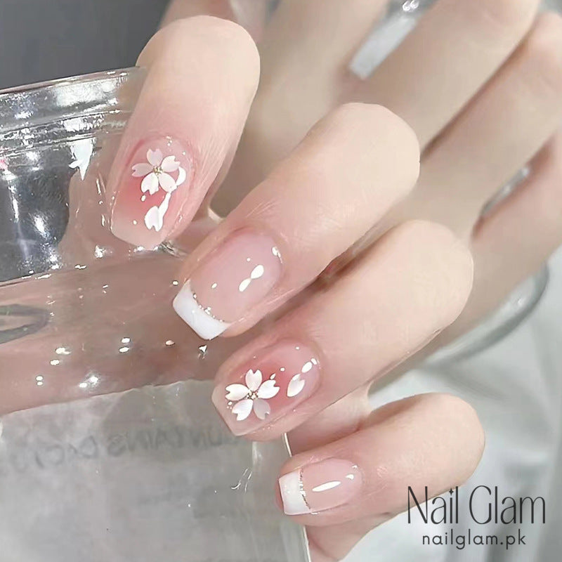 Cherry Blossom French (24Pcs) - Nail Kit Included