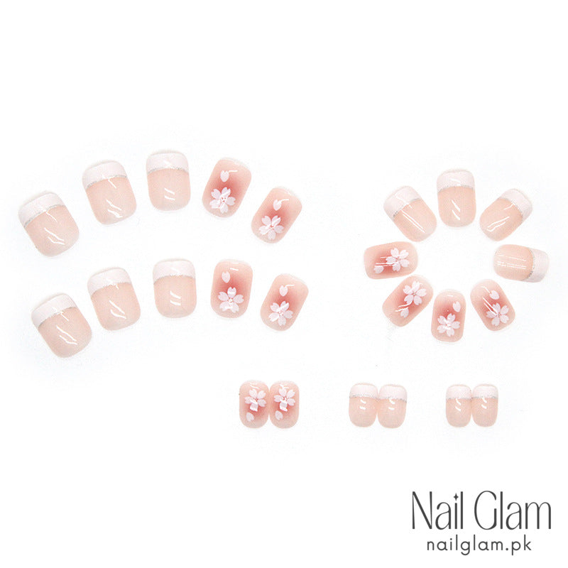 Cherry Blossom French (24Pcs) - Nail Kit Included