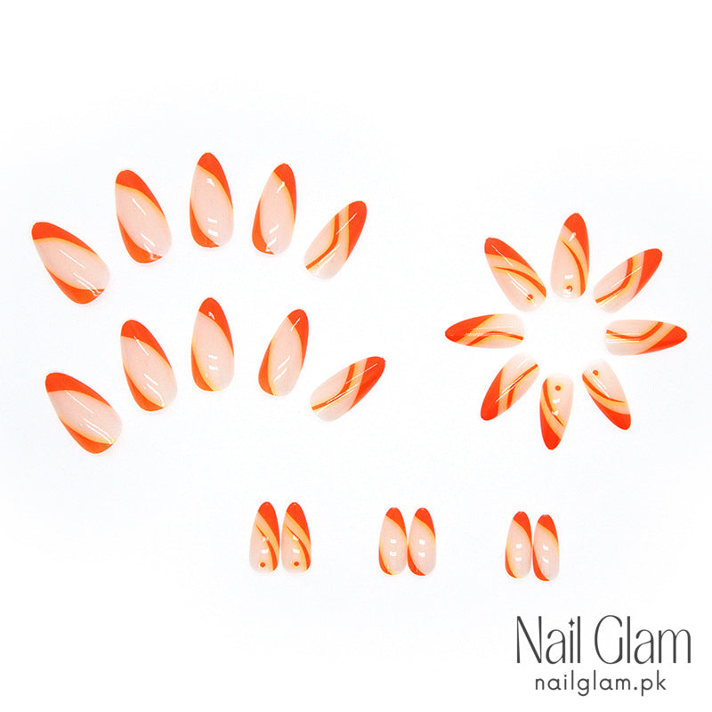 Sunset Blaze (24Pcs) - Nail Kit Included