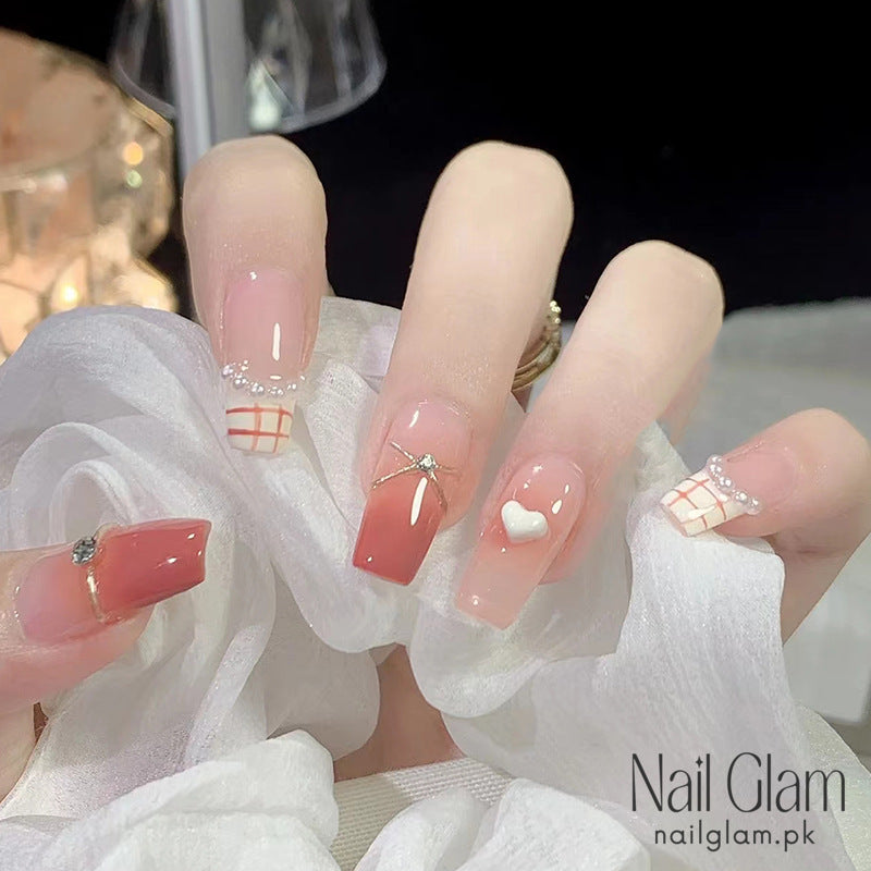 Sweetheart Elegance (24Pcs) - Nail Kit Included