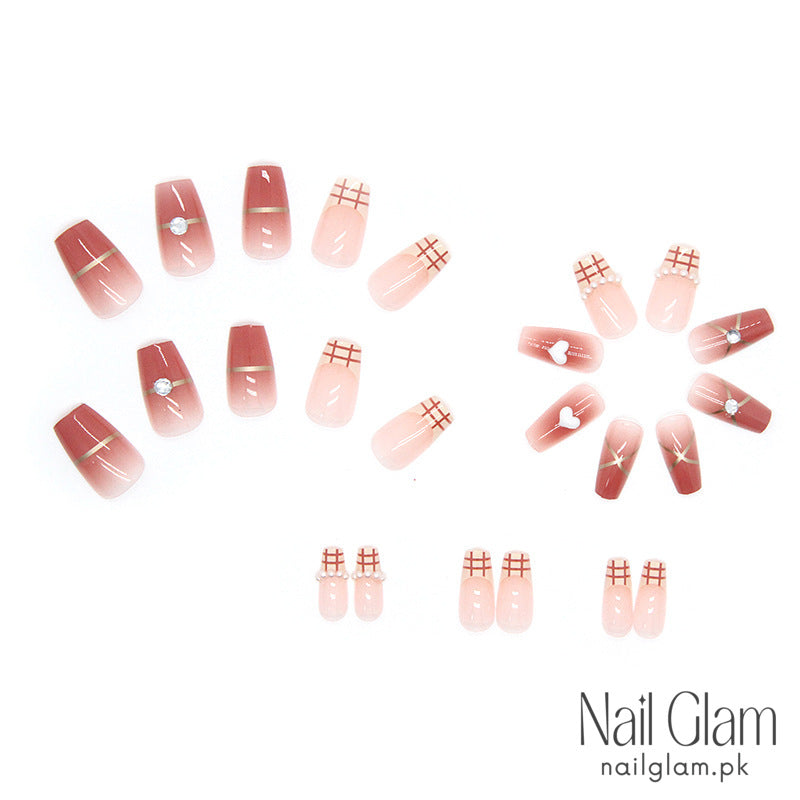 Sweetheart Elegance (24Pcs) - Nail Kit Included
