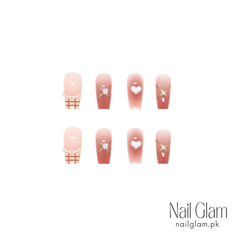 Sweetheart Elegance (24Pcs) - Nail Kit Included