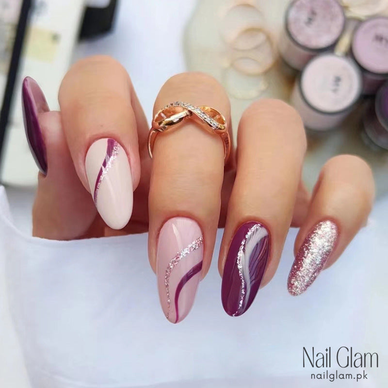 Mystique Mauve (24Pcs) - Nail Kit Included