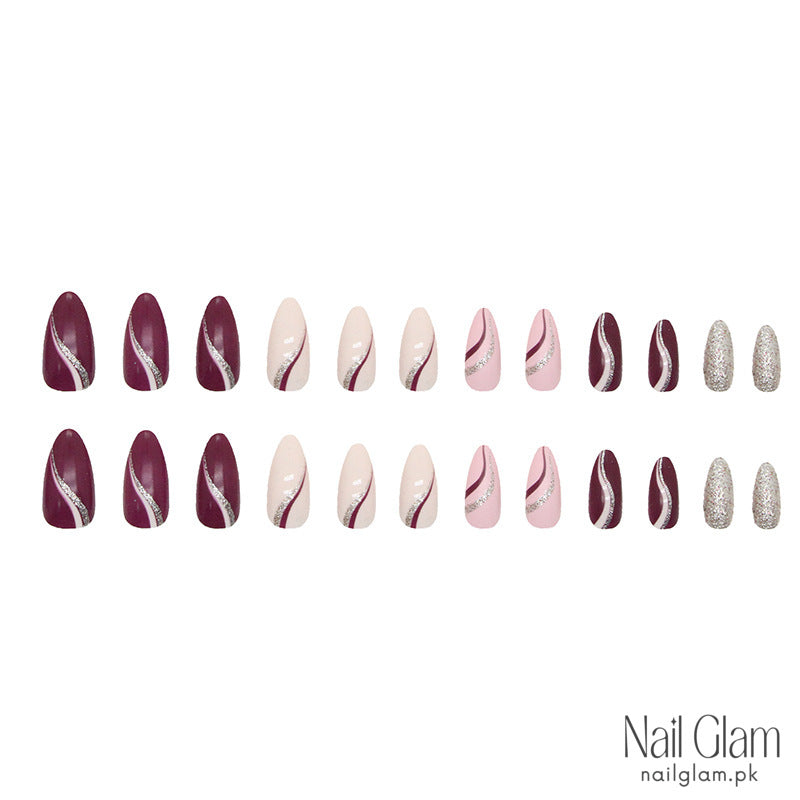 Mystique Mauve (24Pcs) - Nail Kit Included