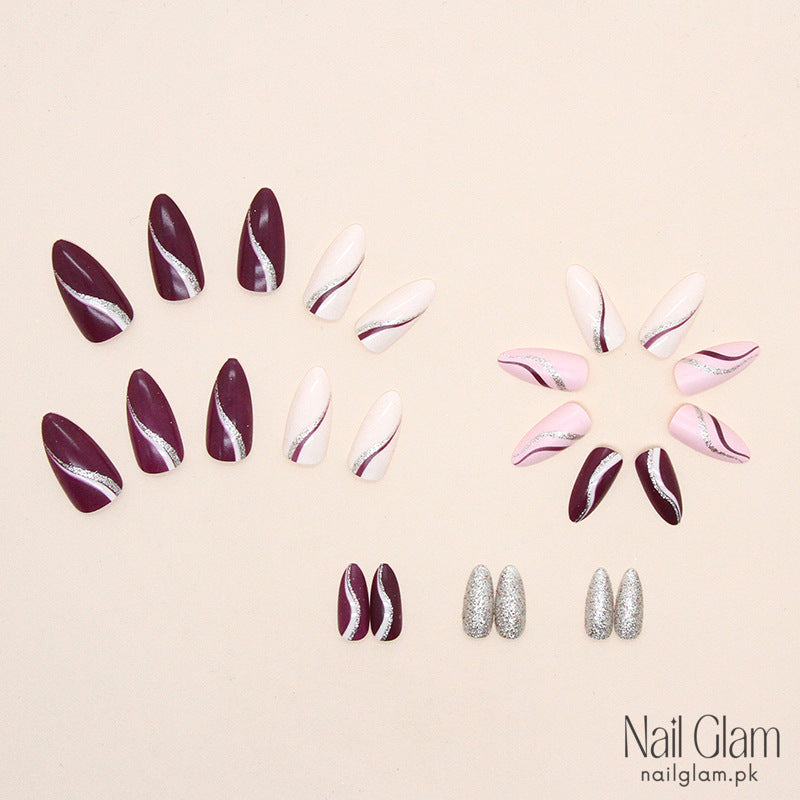 Mystique Mauve (24Pcs) - Nail Kit Included