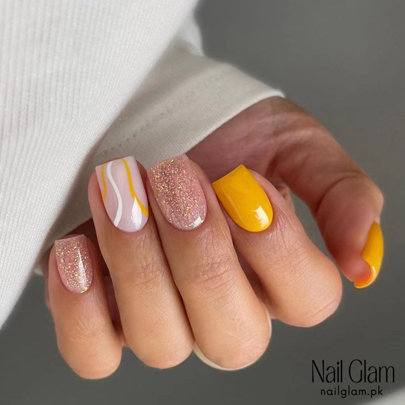 Sunshine Sparkle (24Pcs) - Nail Kit Included