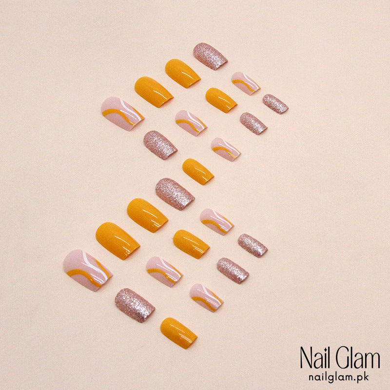 Sunshine Sparkle (24Pcs) - Nail Kit Included