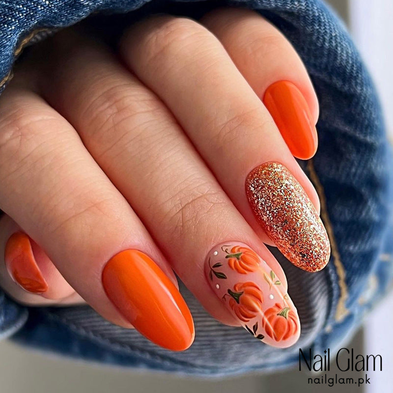 Sunset Blooms (24Pcs) - Nail Kit Included
