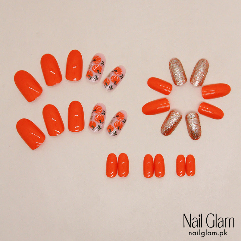 Sunset Blooms (24Pcs) - Nail Kit Included