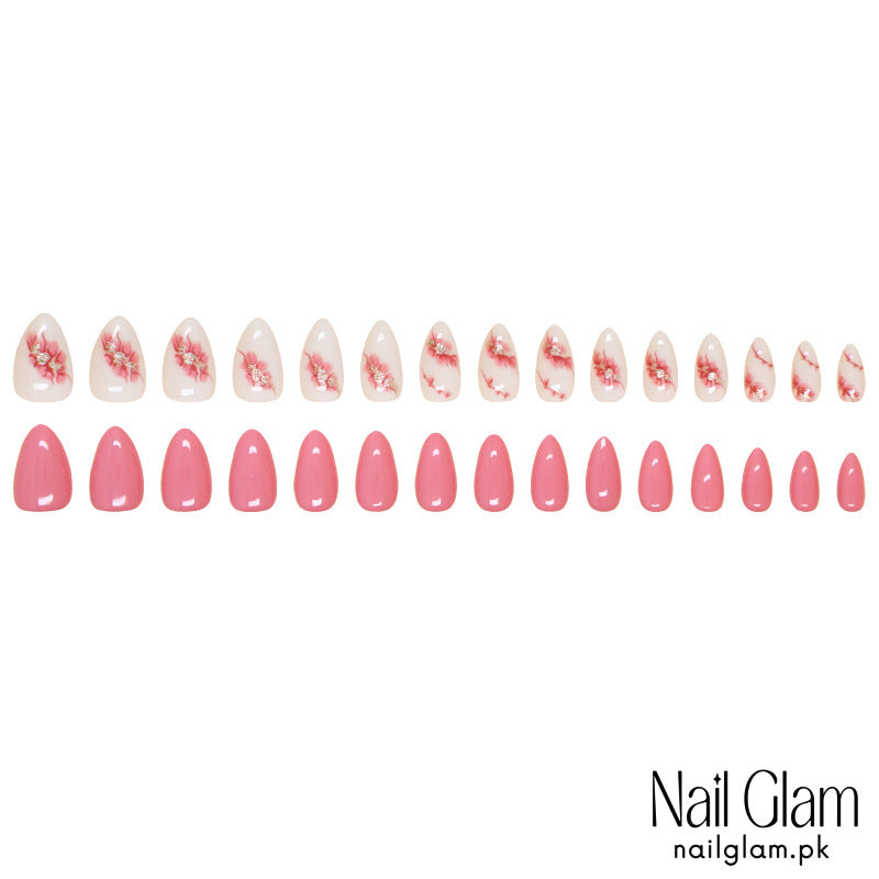 Blooming Elegance(24 Pcs) - Nail Kit Included