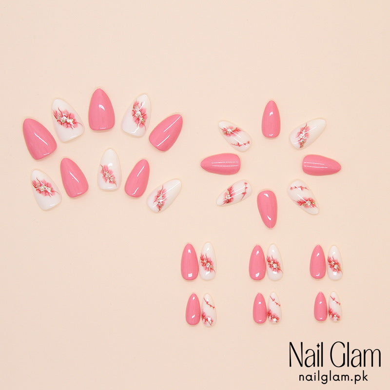 Blooming Elegance(24 Pcs) - Nail Kit Included