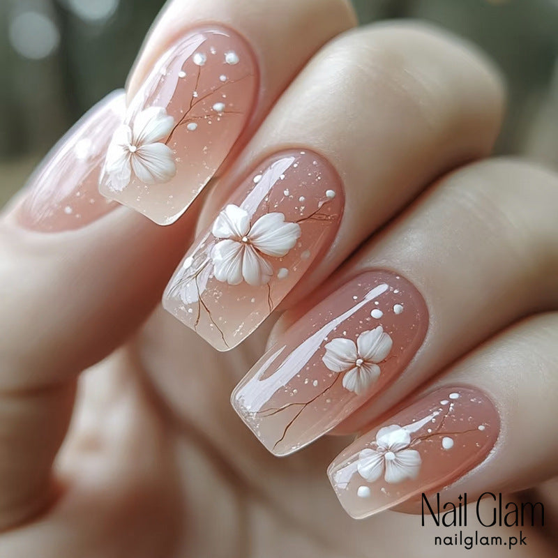 Blossom Beauty (24Pcs) - Nail Kit Included
