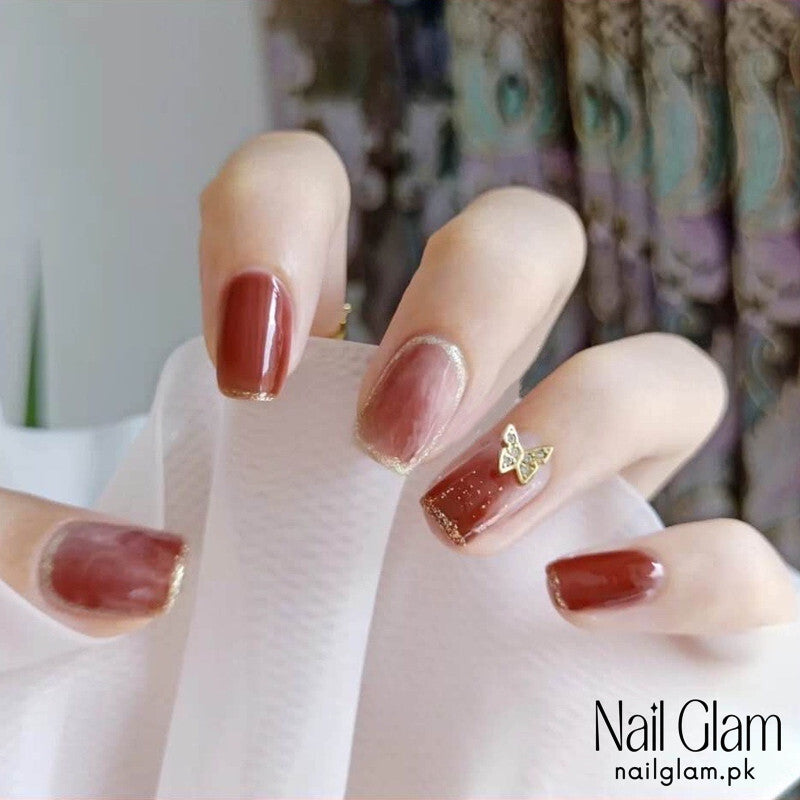 Burgundy Butterfly (24Pcs) -  Application Kit Included