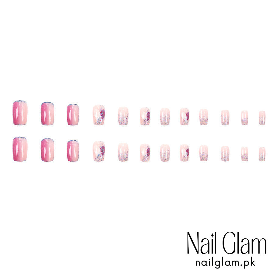 Press-On Nails with a Festive Flair (24Pcs) - Application Kit Included