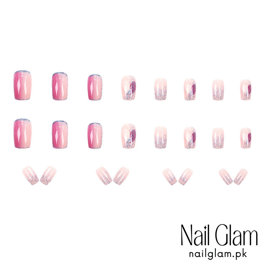 Press-On Nails with a Festive Flair (24Pcs) - Application Kit Included