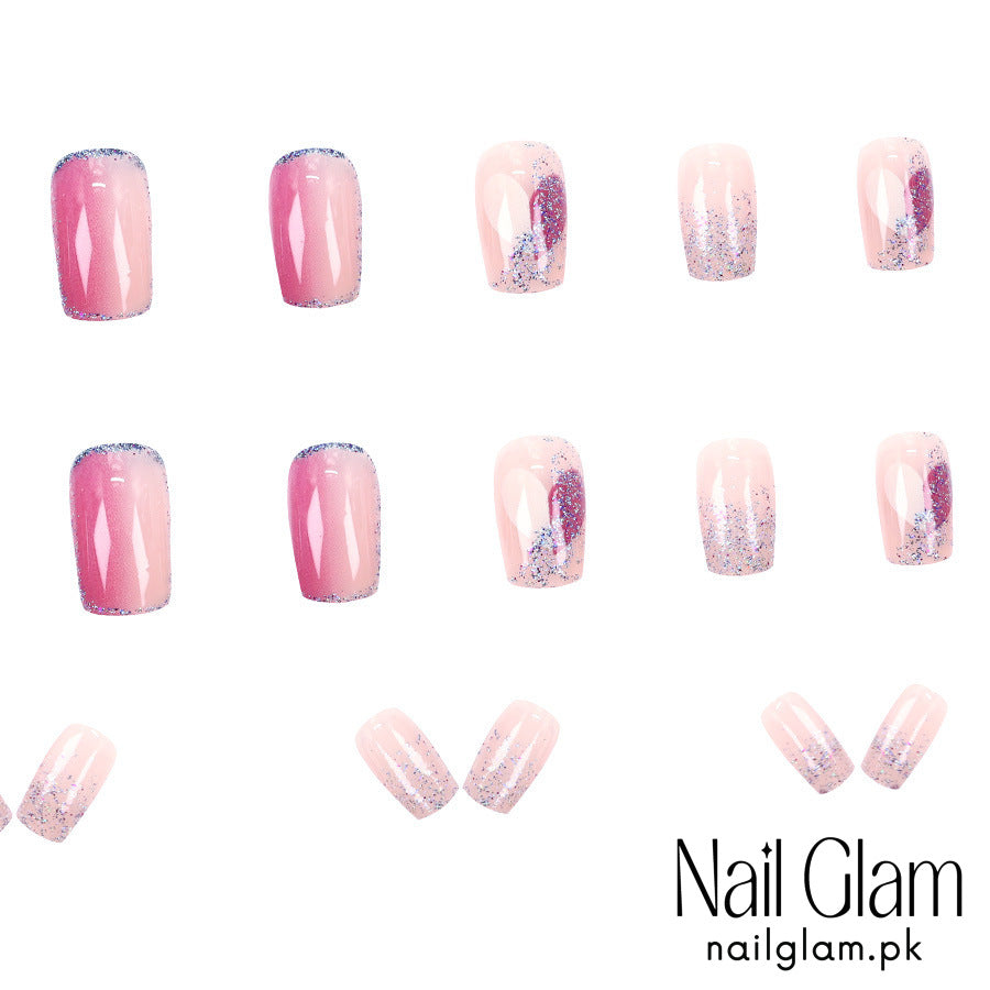 Press-On Nails with a Festive Flair (24Pcs) - Application Kit Included