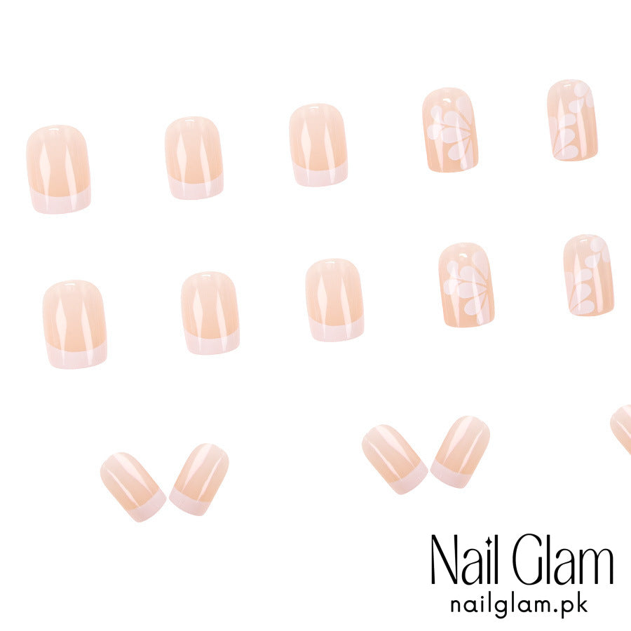 Press-On Nails with a Nature-Inspired Design (24Pcs) - Application Kit Included