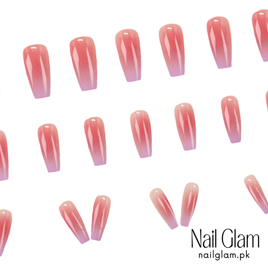 Blush Gradient Elegance (24Pcs) - Application Kit Included